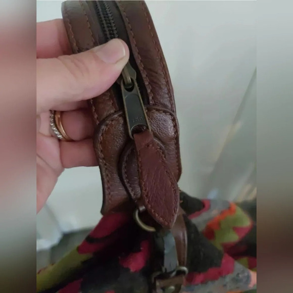 Turkish Wool Kilim Carpe backpack-bag Bohemian Tapestry Leather Straps Indiecore - Picture 8 of 11